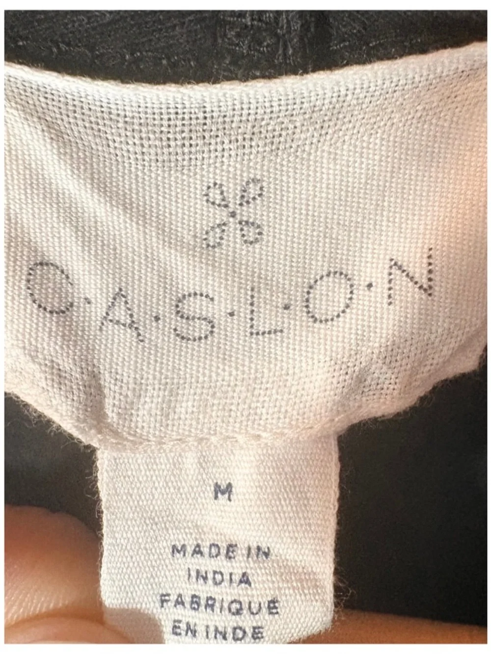Caslon Open Cardigan M Black Cotton Linen Draped Lightweight Pockets Lagenlook - Picture 4 of 8
